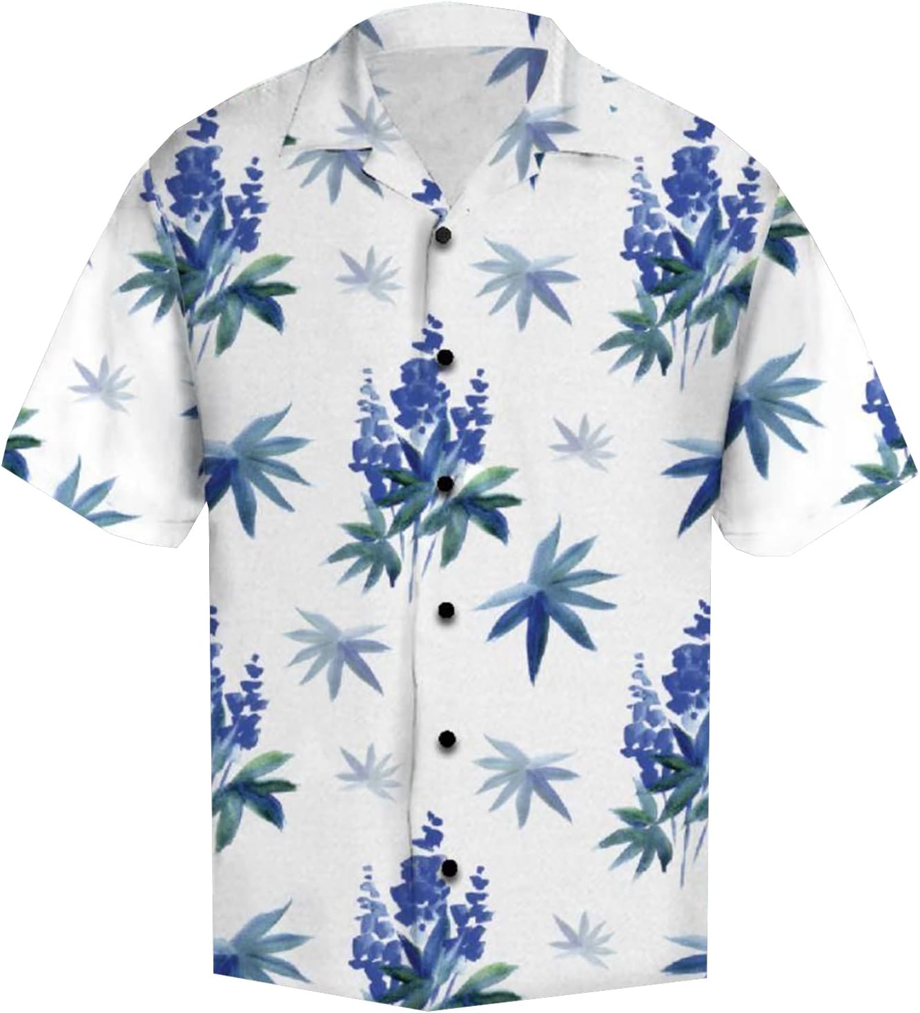 Men's Floral Hawaiian Shirts - Vintage Pattern Button Down Short
